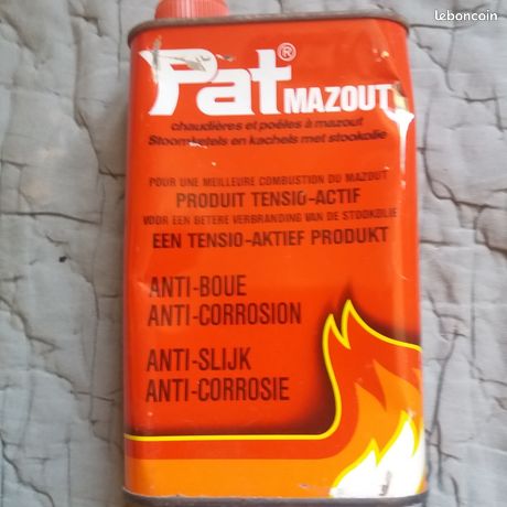 1 bidon de Pat Mazout anti-boue anti-corrosion pour chaudières et poêles à mazout
