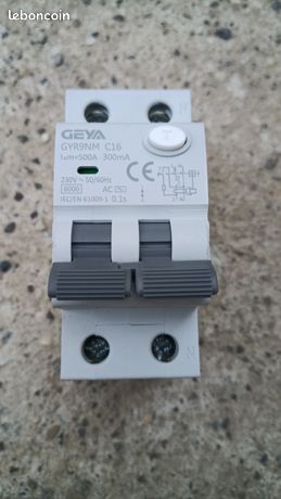 1 Disjoncteur 40A Différentiel 300mA courbe AC anti déclenchement intempestif plus &