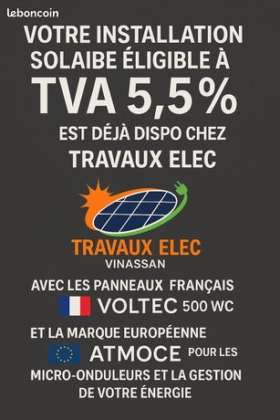 1. Kit solaire 3 kWc TVA 55 % Panneaux français Voltec