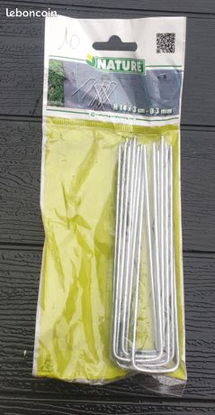 1 10 SARDINES en Fixation en Acier Galvanisé NATURE