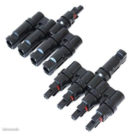 1 Paire de connecteurs quadruples type MC4 plus