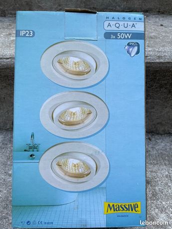 1 spot halogène ip23 neuf dans son emballage