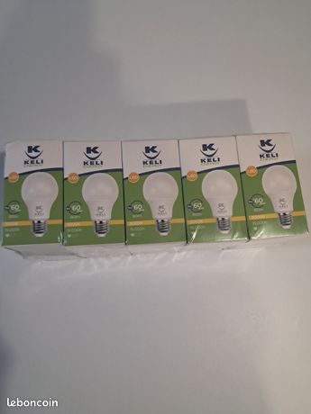 10 ampoules led keli e27 toutes neuves