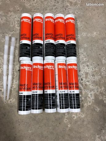10 cartouche silicone acrylique blanc techpro