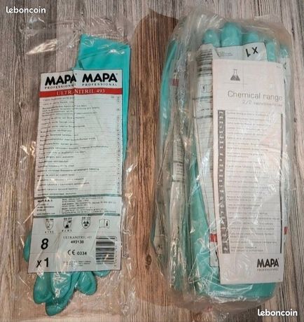 10 paires de gants Mappa Taille 8
