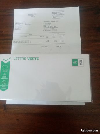 100 lettre verte prétimbrées