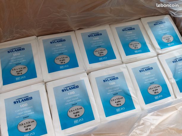 1000 compresse non tissée non stérile 75 x 75 gaze médical 100 X10 gaze compresses 4 plis 30 g