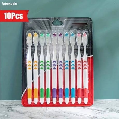 10pcs Brosses à Dents Ultra Douces pour Adultes