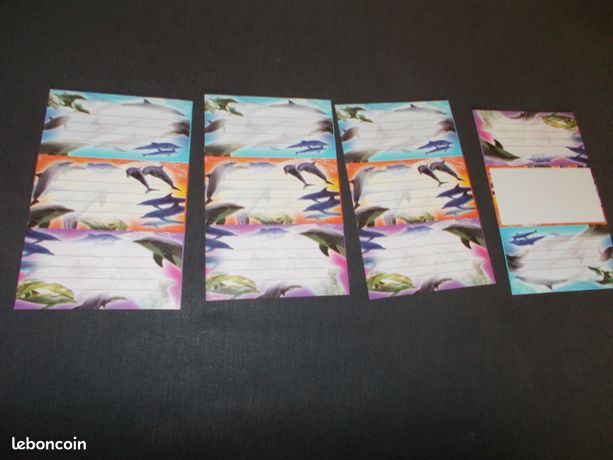 11 étiquettes dauphins