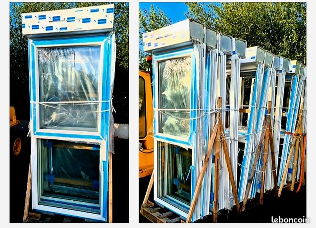 12 fenètres 215x95 neuves avec volets