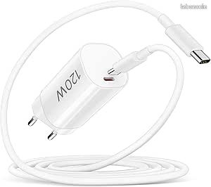 120W Chargeur Rapide avec Câble USB C 1m pour Xiaomi Redmi Note 14 11 12 Pro+ 5G 13T 12T 11T Black Shark 5 4 POCO F4 GT F6 Chargeur Turbo pour Xiaomi 15 14 Ultra POCO F6 F7 X7 Pro Redmi Note 14S