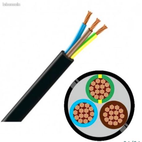 14 mètres 70 câbles 3 G 6 mm2 r2v