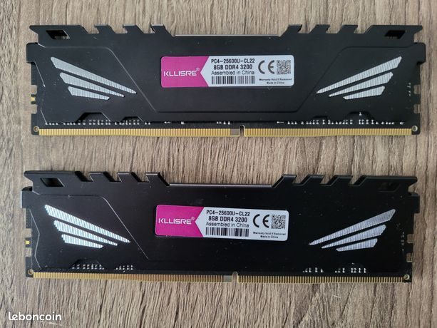 2 Barrettes Ram Kllisre 8Go DDR4