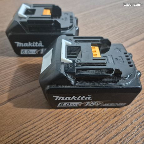2 batteries 6ah 18V makita