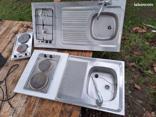 2 Bloc inox Cuisson Évier