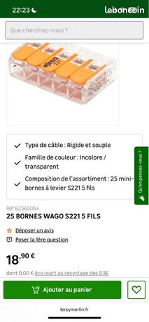 2 boite de wago souple