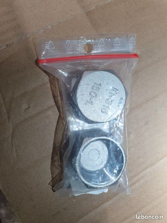 2 bouchons hexagonales inox dn25