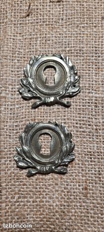 2 entrées de serrure bronze