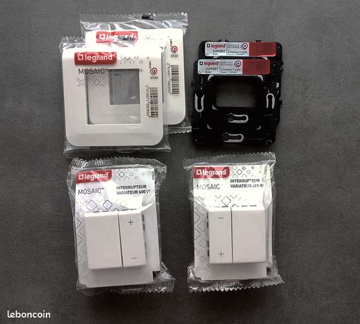 2 Interrupteurs variateurs Legrand Mosaic