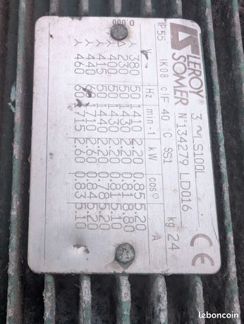 2 Moteurs électriques Leroy somer