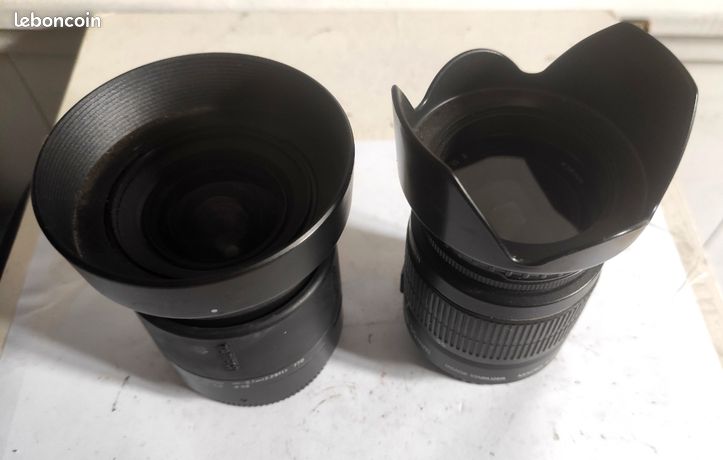 2 objectifs Canon EF zoom 18-55mm et 28-80mm TBE
