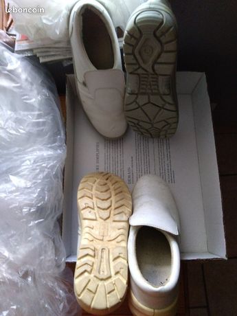 2 paires Chaussures de sécurité blanche 44