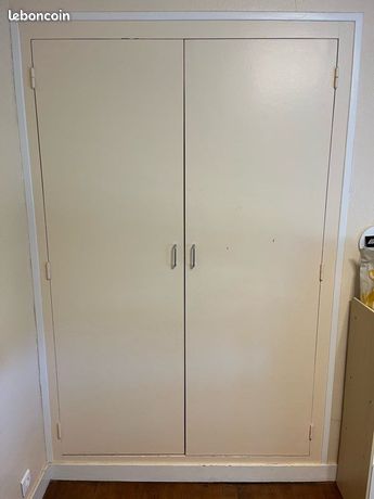 2 paires de portes battantes placard en bois/ 1950x1260