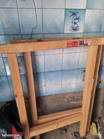 2 paires Tréteau pin 1m ASTIGARRAGA H.100 x l.73.5 cm