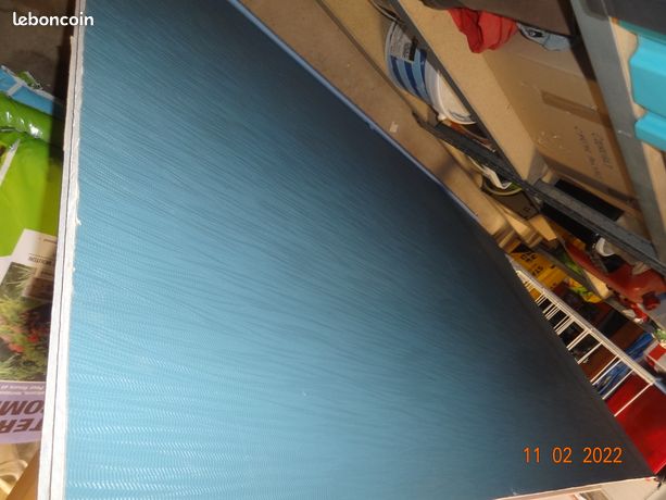 2 plaques de PLACOPLATRE BD13 décoratives bleues