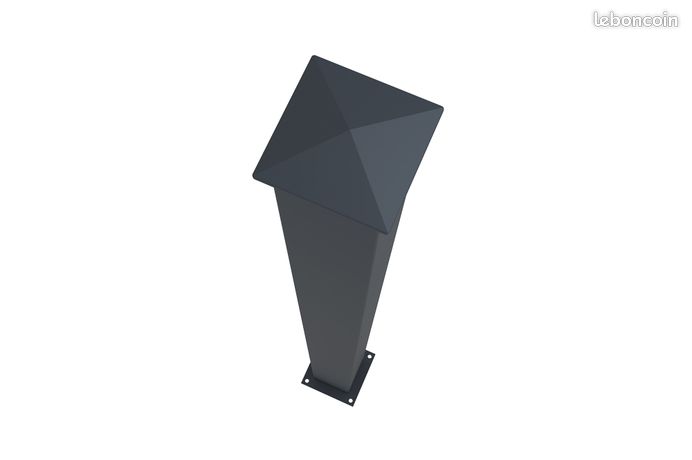 2 poteaux gris anthracite 10x10cm hauteur 166cm aluminium Eiger CASANOOV Leroy Merlin NEUF