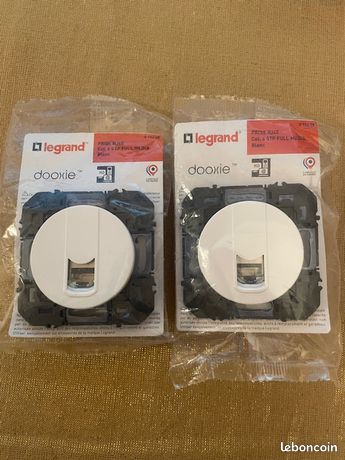 2 prises RJ45 Legrand Dooxie