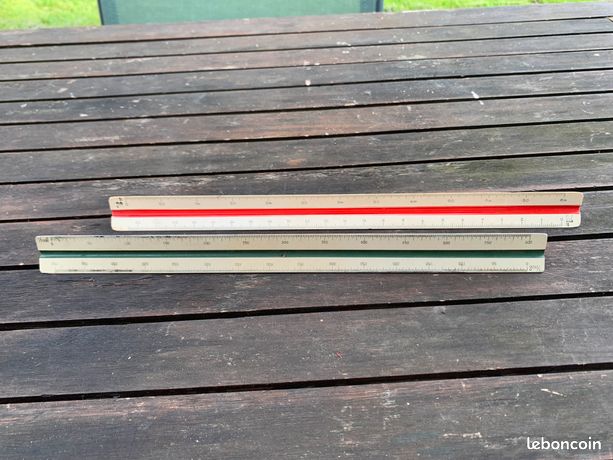 2 règles de dessinateur Kutsch plastique