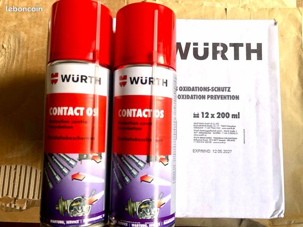 2 Spray Protections Würth Contact OS contre l'oxydation des contacts 200ml / Désoxydeur