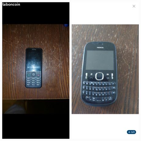 2 téléphone portable Nokia et orange