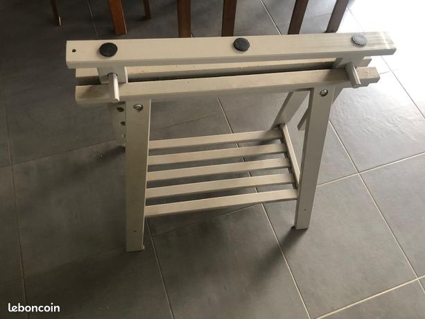 2 tréteaux bois peints architecte