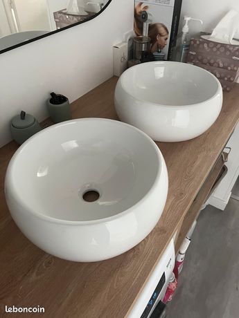 2 Vasques à poser en porcelaine neuf
