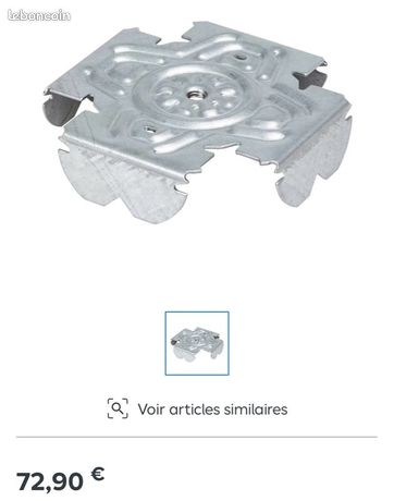 20 Connecteurs suspente en croix pour fourrure Placo