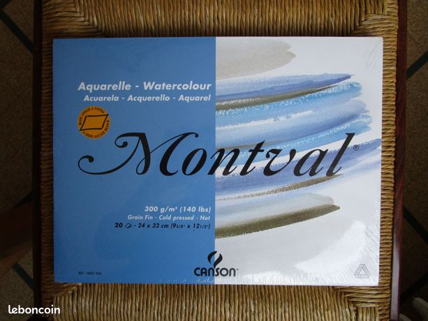 20 feuilles aquarelle 300g 4 côtés collés