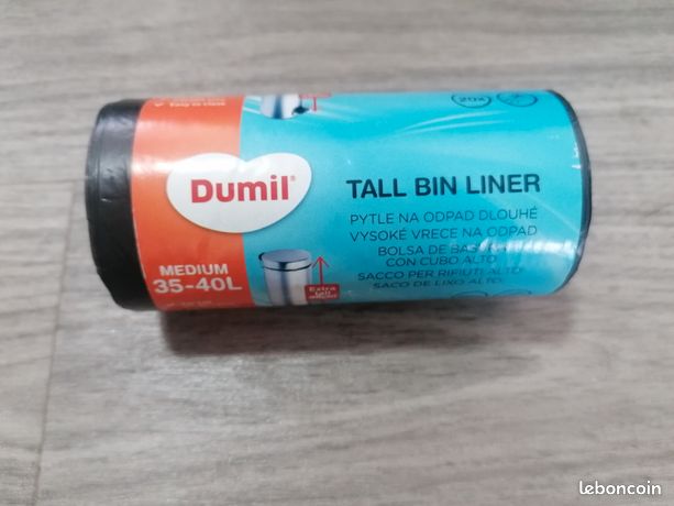 20 sacs poubelles noirs de 35-40 litres