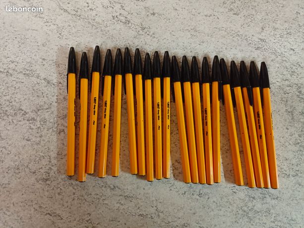 20 Stylos Bic, Noir, Neufs