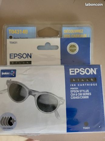 2 cartouches EPSON T043140 HAUTE CAPACITE 29ML BLACK