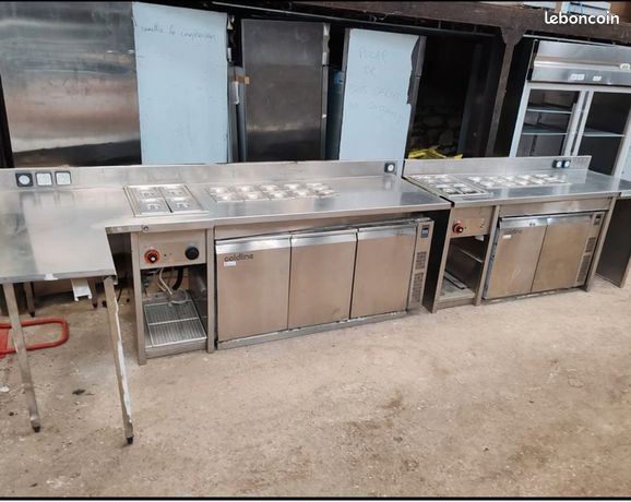 2 meubles réfrigérée+bain Marie