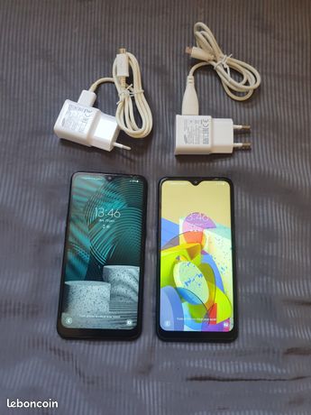 2 Téléphones Samsung A10S ( Noir & Bleu ) “excellent état”