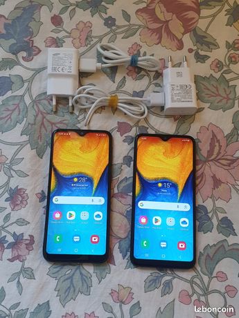 2 Téléphones Samsung A40 Noir "Excellent état"