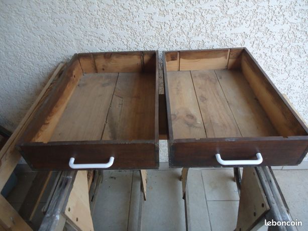 2 tiroirs bois
