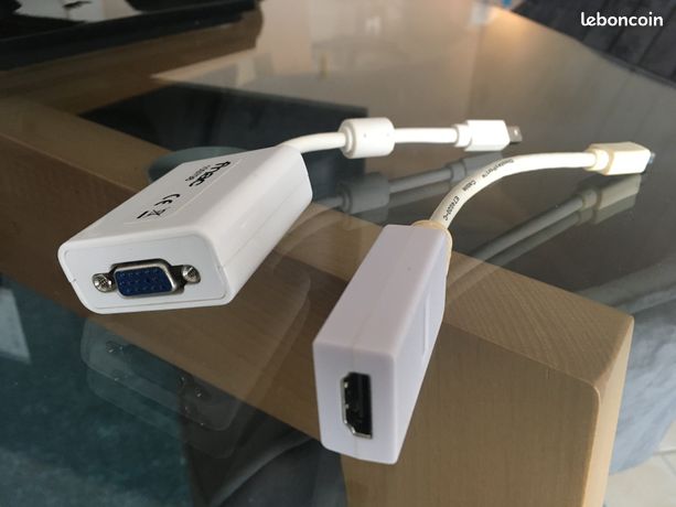 2x Adaptateurs Mini DisplayPort vers HDMI et VGA