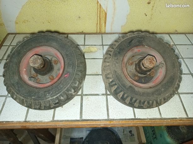 2x roue diable jante métal industrie continental 3.00 4