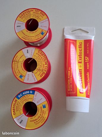 3 Bobines d'étain + décapant + 3 purgeurs