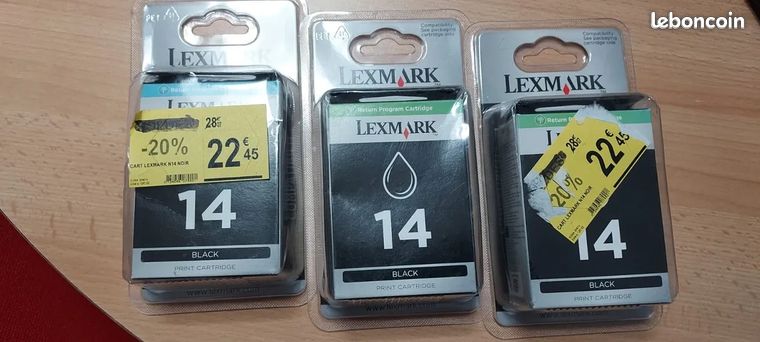 3 Cartouches Lexmark N°14 - 18C2090E
