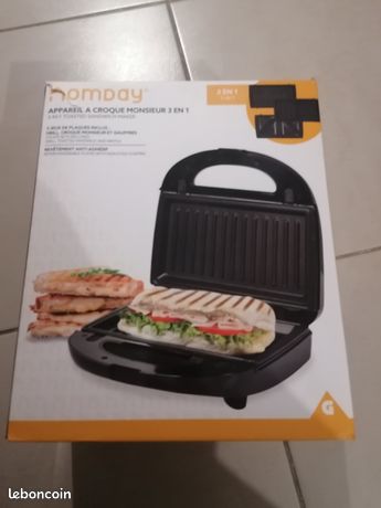 3 en 1.croque monsieur gaufrier et sandwich